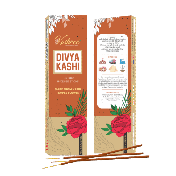Divine Musk Rose – Luxury Designer Incense Agarbatti | Pack of 105 Sticks) | Free Incense Stick Holder | 100% Organic